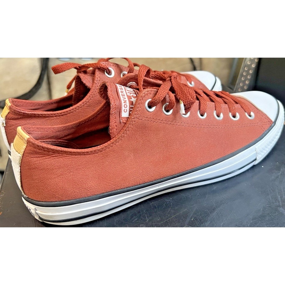 Converse Chuck Taylors All-Star Leather Rugged Orange/White/Black Men's Size 10